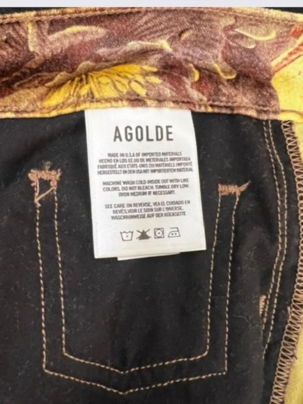 Agolde Nico Ultra High-Rise Velvet in Super Bloom Bootcut Jeans – Size 28 - NWOT - Picture 8 of 11